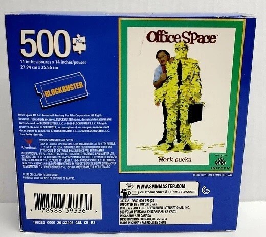 500pc BLOCKBUSTER PUZZLE JIGSAW FOOTLOOSE CLUELESS OFFICE SPACE FLASHDANCE MOVIE