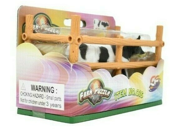 Cow, Black and White Holstein Realistic 3D Puzzle Toy Model Plastic 3.5″ F3046