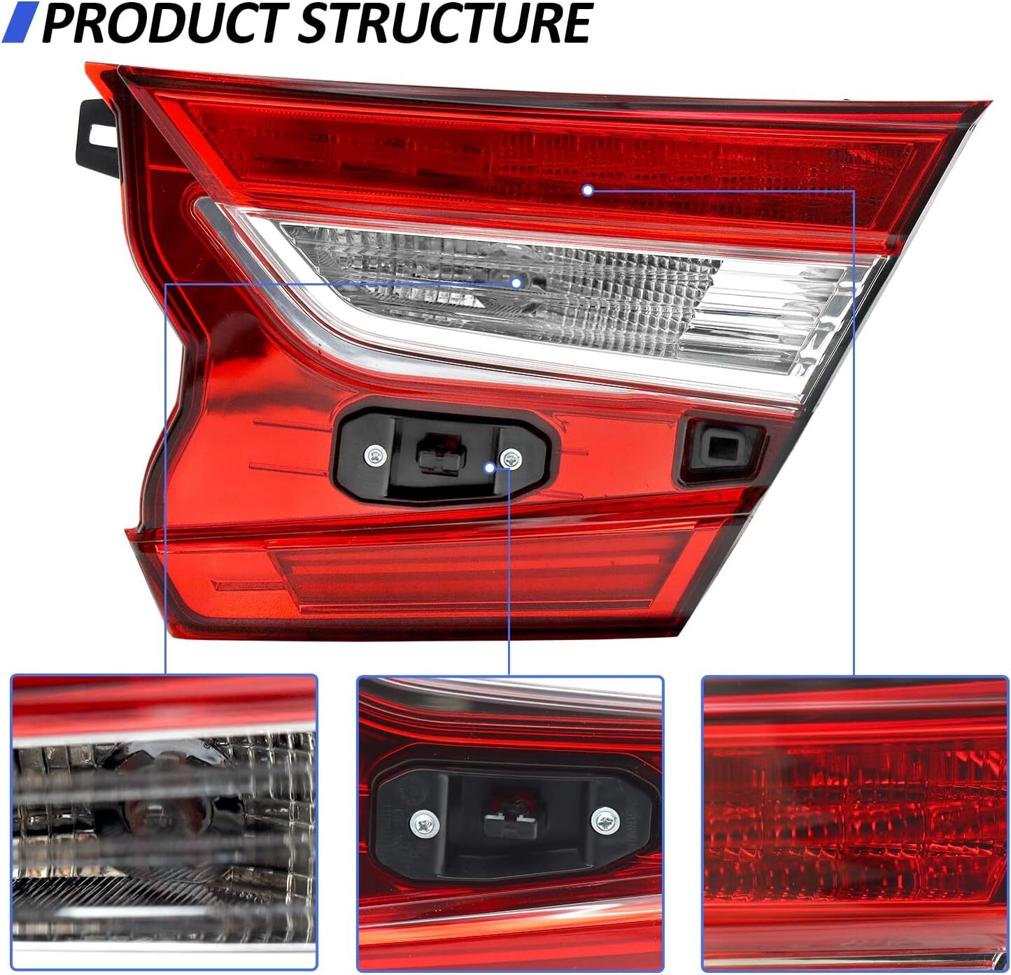 18-21 Honda Accord LED Tail Light Inner Right Passenger Side 34155TVAA01