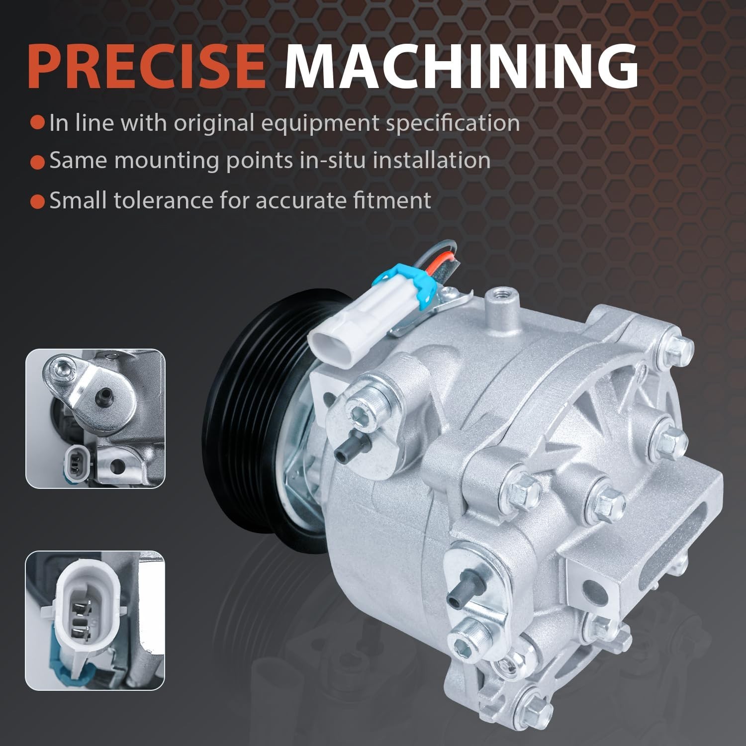 AC Compressor with Clutch Fit for Chevrolet Trax 2013-2022, for Chevrolet Son…
