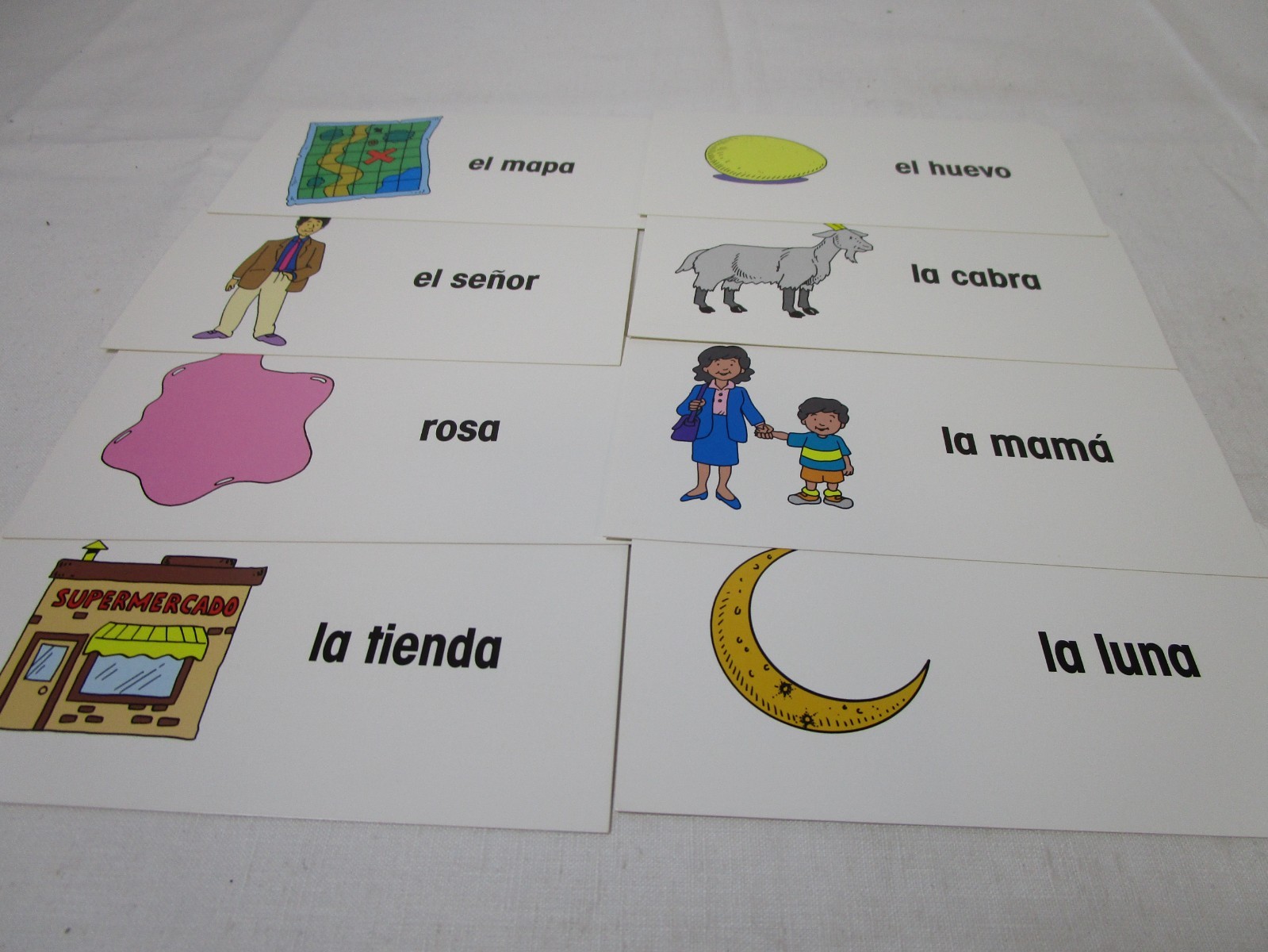 Vintage 1993 Trend Enterprises Inc Spanish Flash Cards T-1668