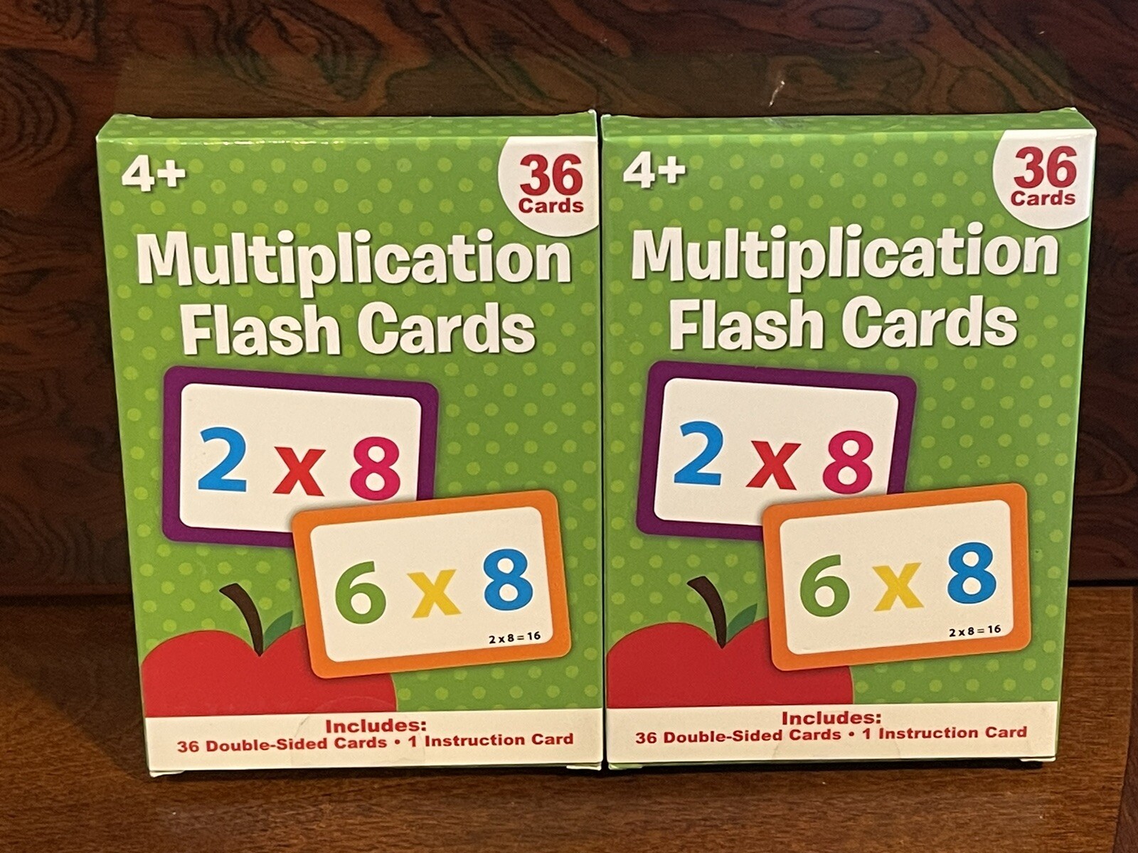 2 Packs of Multiplication Mathematics Flash Cards ~