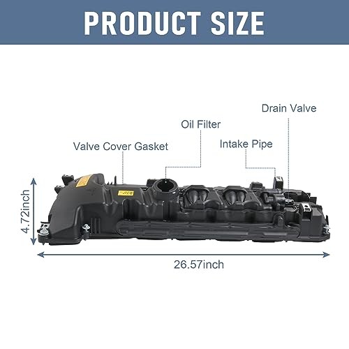 JDMSPEED New Engine Valve Cover 11127565284 Replacement for BMW 135I 335I 535I