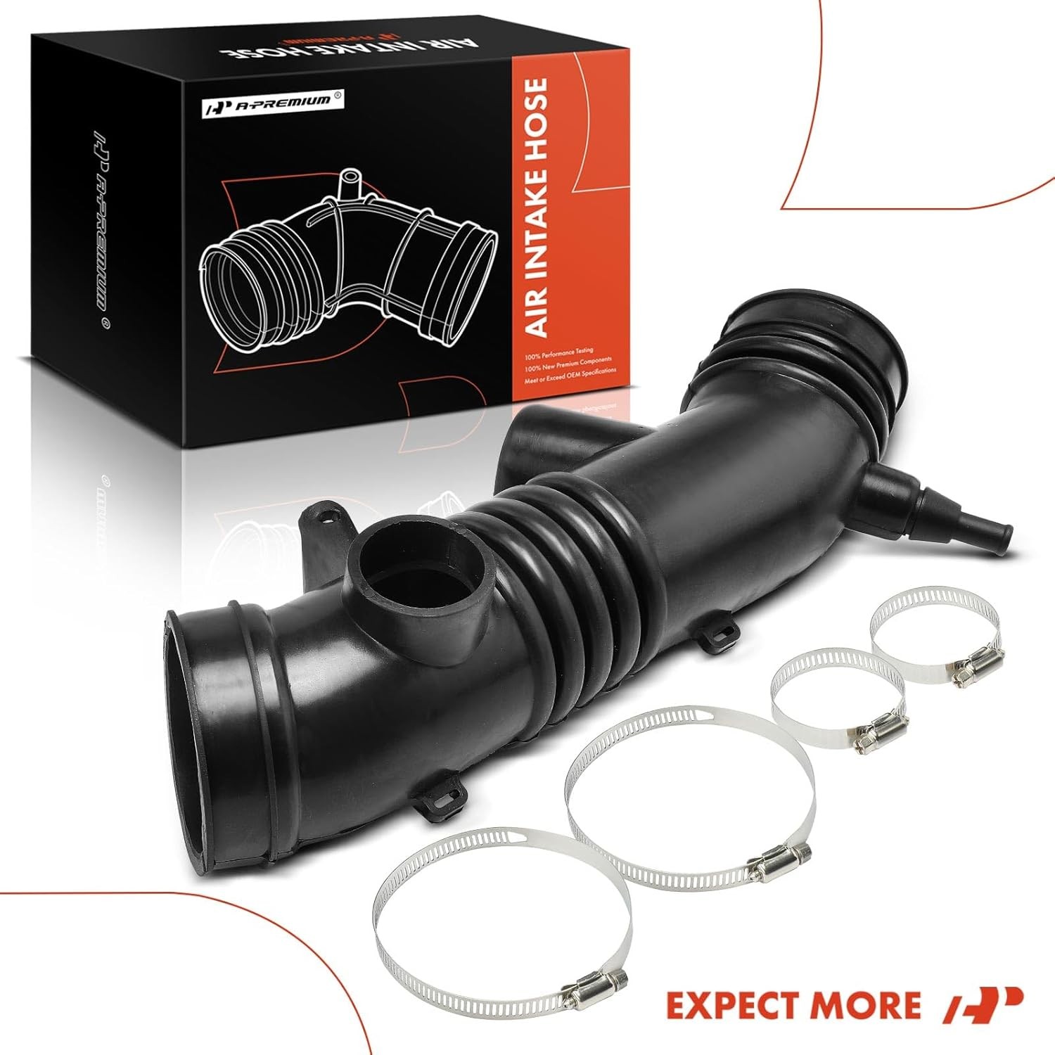 Engine Air Intake Hose Tube W/Clamps – DOHC, V6 3.4L – Compatible with Toyota Ta