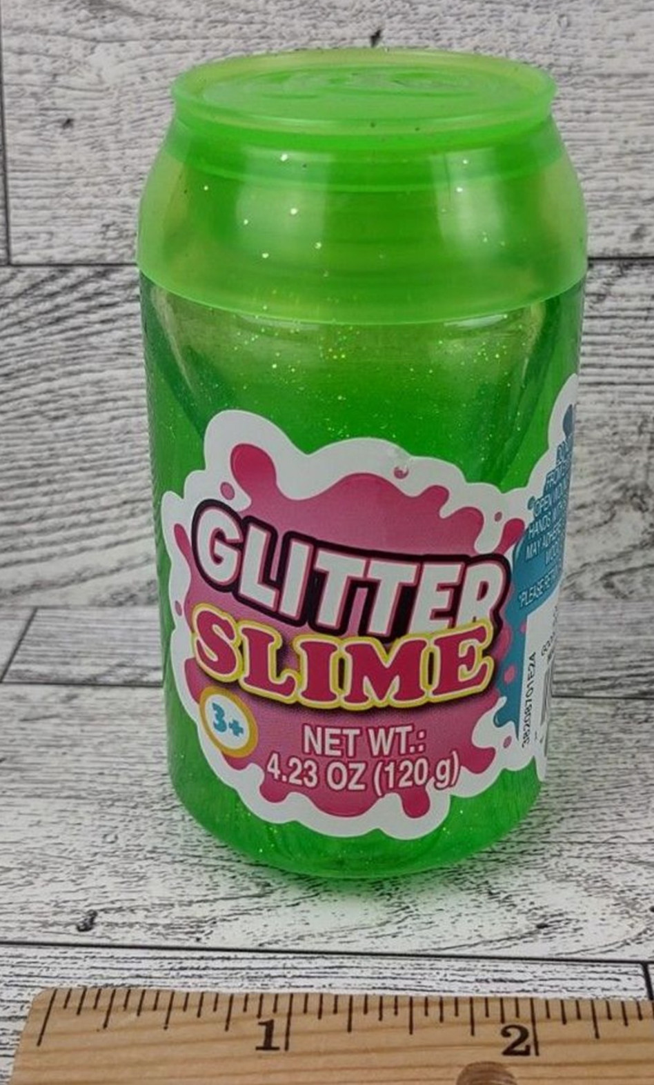 Green Glitter Slimy Slime Soda Pop Glittery Toy 4.23oz 120g Sealed ages 3+ small