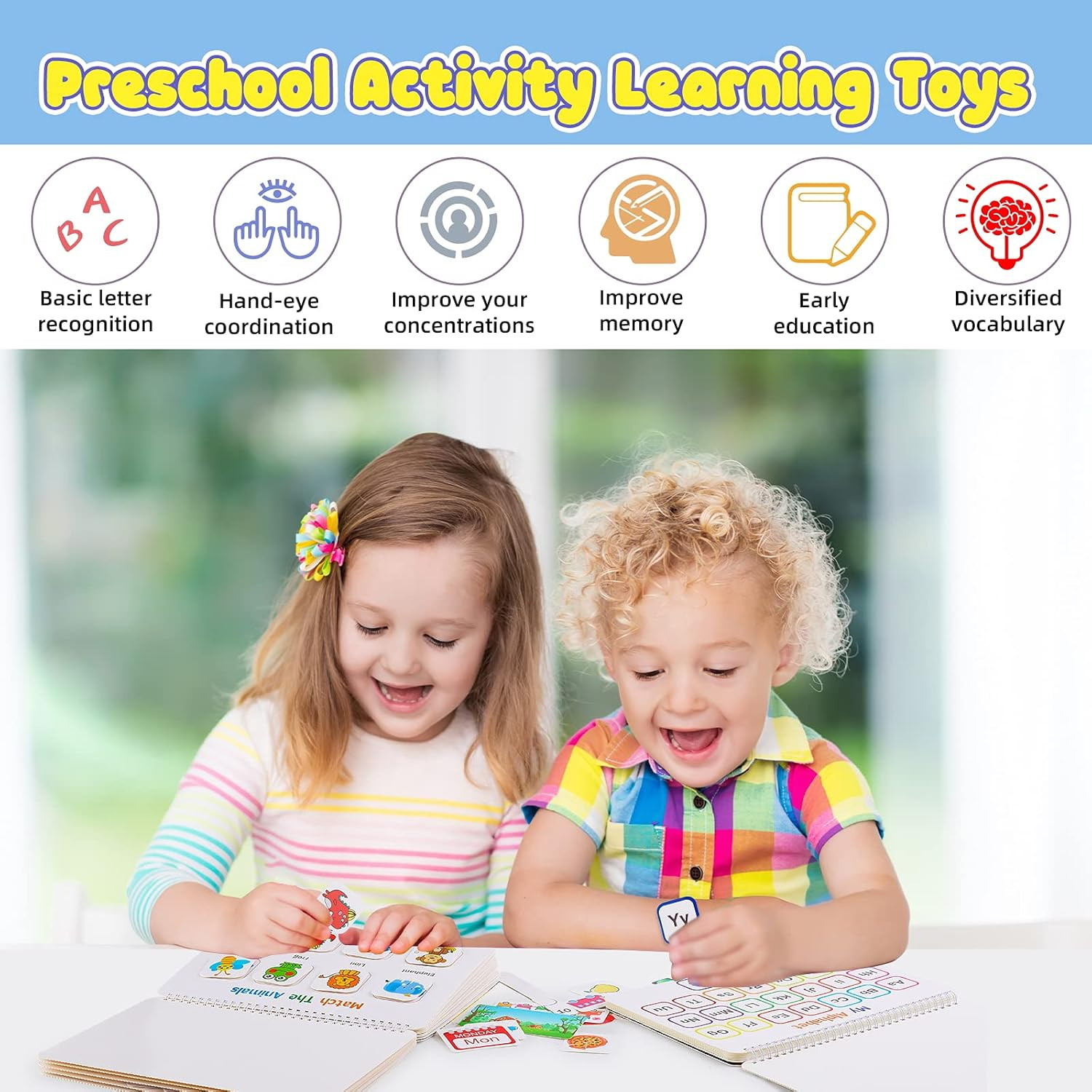 Montessori Preschool Learning Activities Busy Book – Workbook Activity Binder /