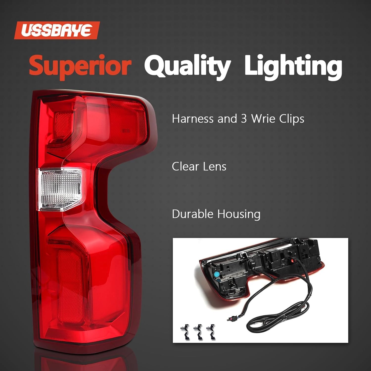 LED Tail Light Compatible with 2019 Right Passenger Side 19-25 Silverado LED