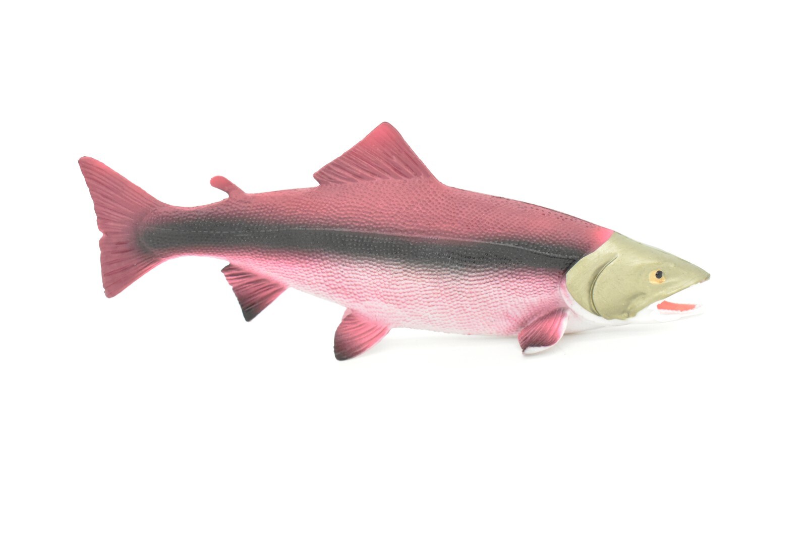 Salmon, King, Spawning, Fish, Figure Realistic Rubber Model, Hand Painted Toy