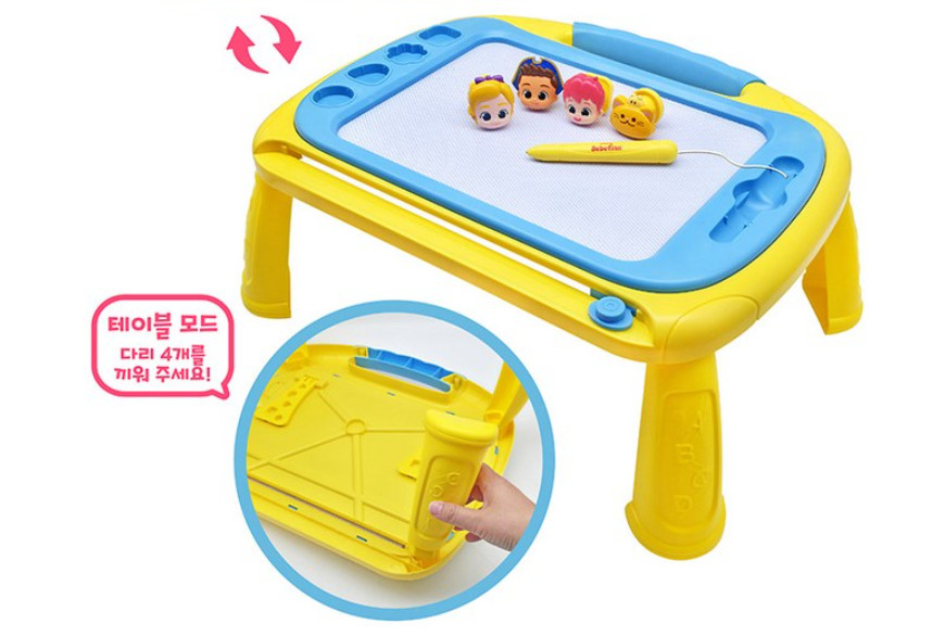 Pinkfong BebeFinn Transform Drawing Table 3 Stages Erasable Stamps Kid Toy