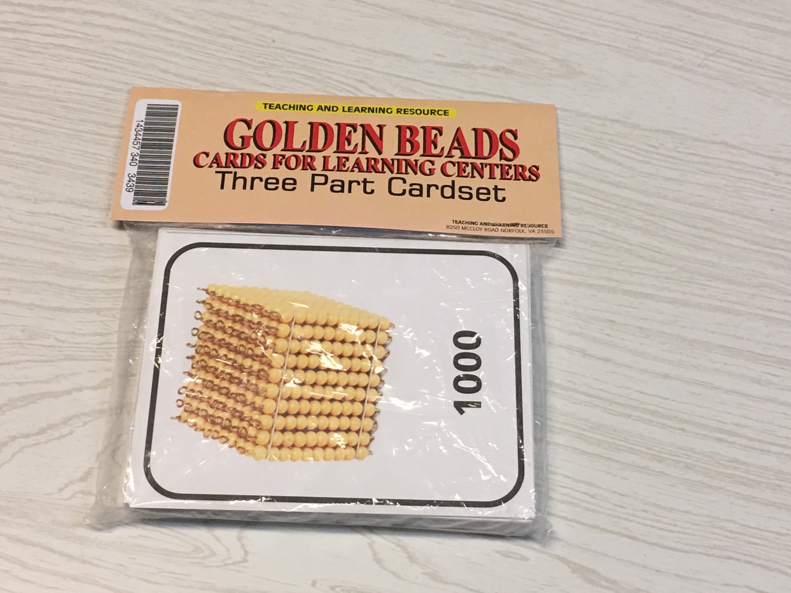 Golden Beads – Cards for Learning Center – Three Part Cards – Montessori