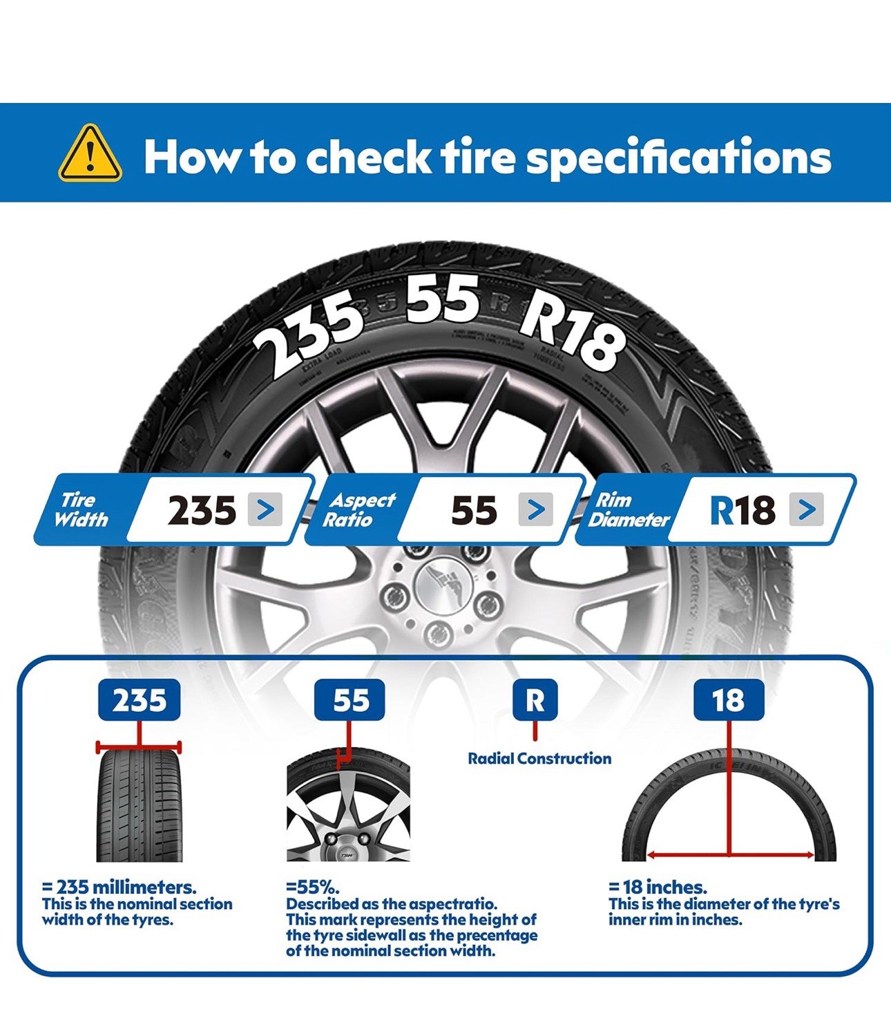 Snow Tire Chains for Car SUV Pickup Trucks,Emergency Tire Chain, KN130, Set of 2