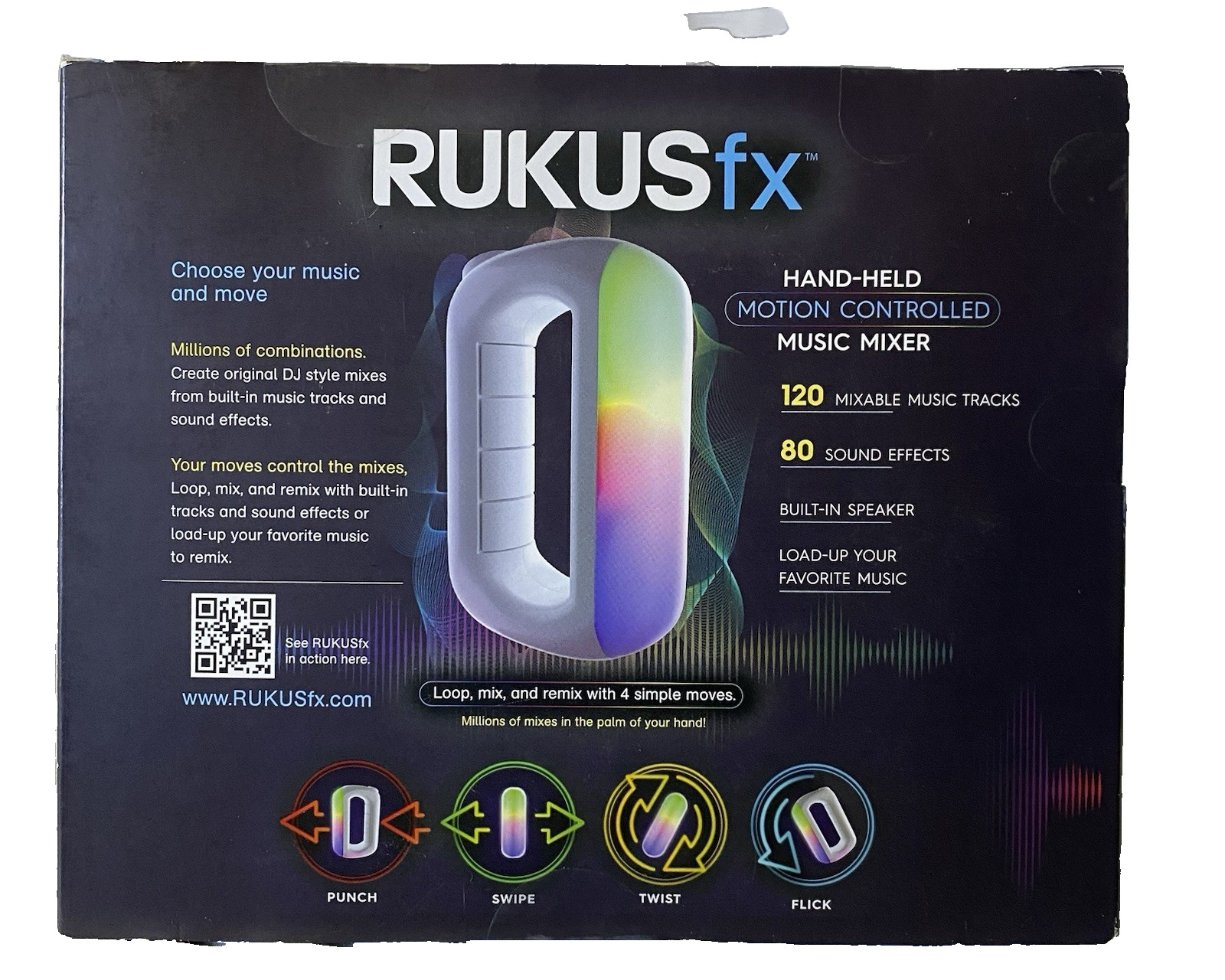 Just Play Rukus FX Electronic Game Motion Controlled Handheld NEW Music Mixer