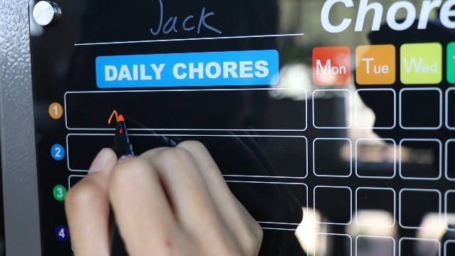 2-Pack Acrylic Magnetic Chore Chart Dry Erase Board for Kids and Family