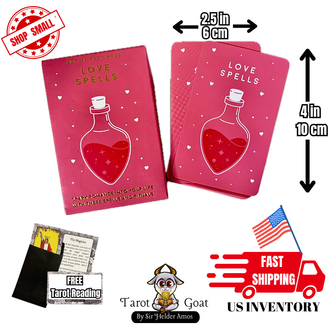 Love Spells Set of 100 Cards To Spark Romance into your Life with these Rituals