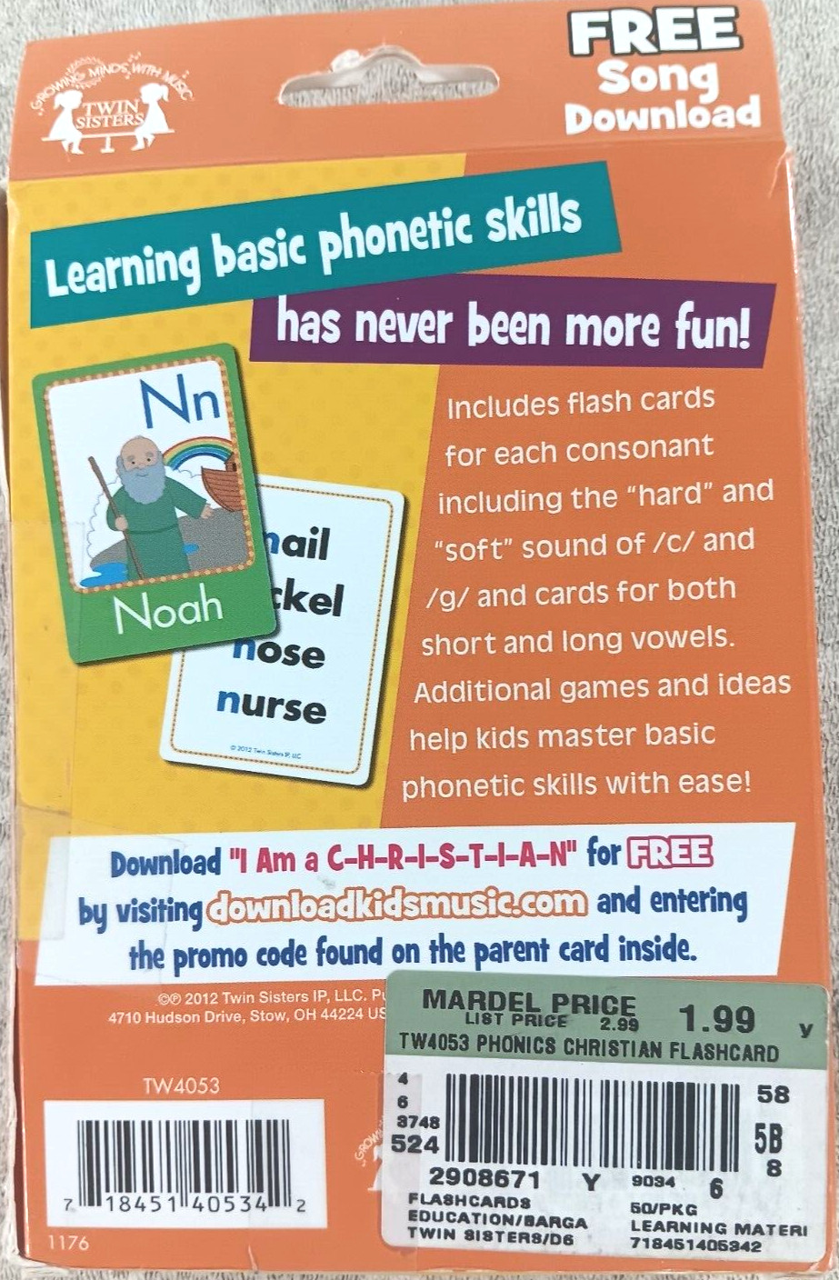 Phonics Christian 50-Count Flash Cards