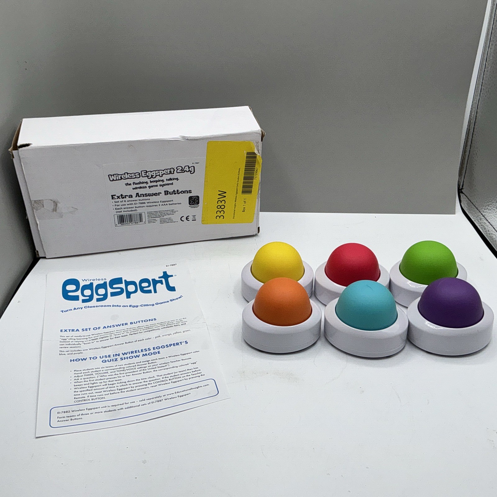 Educational Insights Wireless Eggspert Extra Student Buttons Set Of 6 3383W