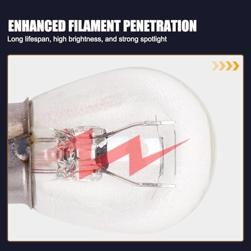 10 PCS Car Brake Bulbs, 12V 21/5W High and Low Foot 10 PCS #21/5W Transparent