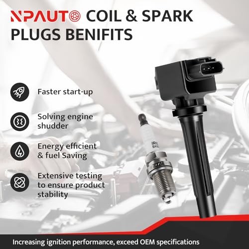 Ignition Coil Pack Spark Plugs Kit fit for Mazda CX-5 CX5 CX-3, Mazda 3, 6, MX-5