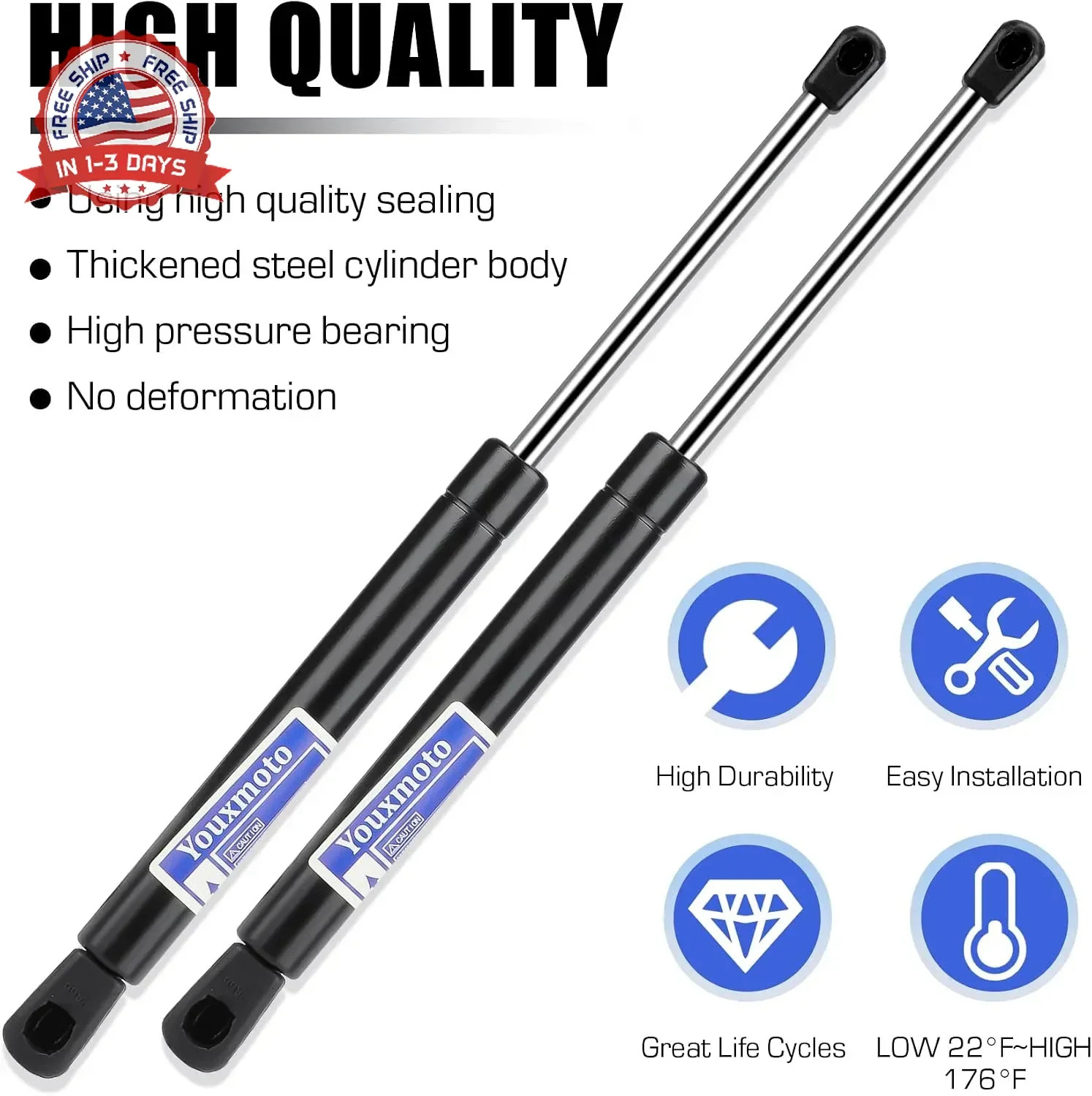 Rear Trunk Struts Lift Support Shocks Fit for Dodge Challenger 2008-2018, Strut