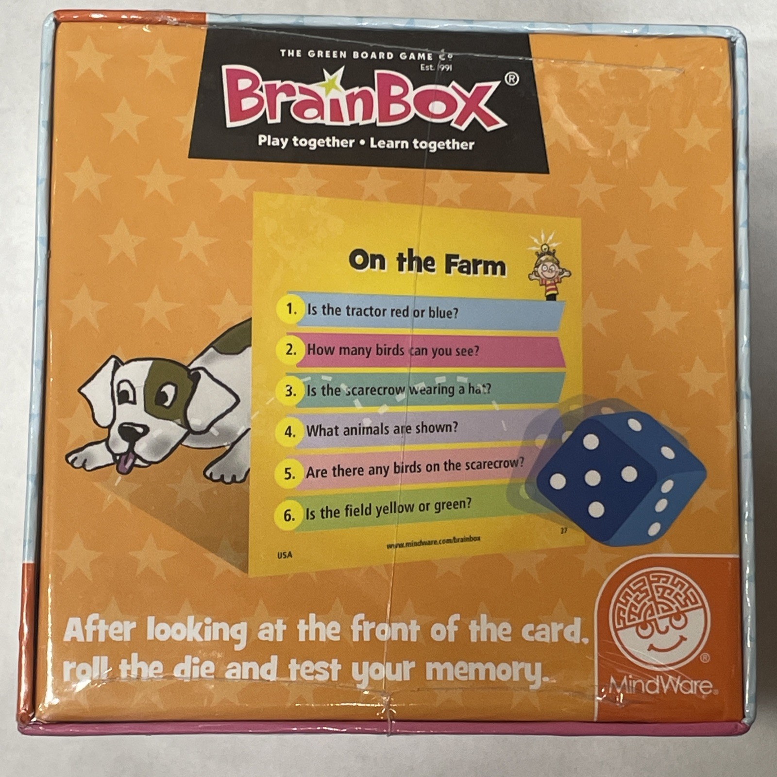 Brain Box Pictures The Ten Minute Brain Challenge MindWare The Green Board Game