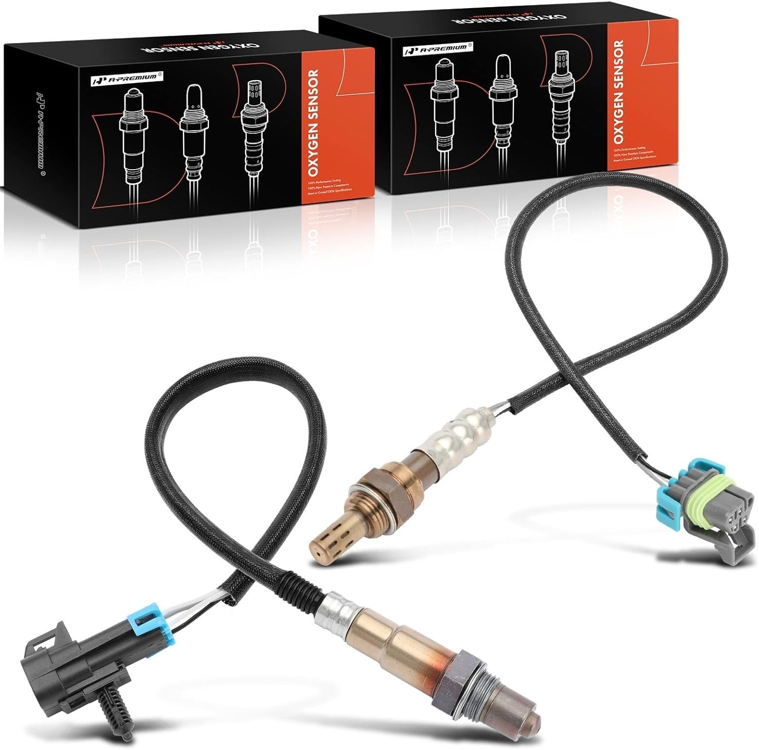2PCS Upstream & Downstream O2 Oxygen Sensor Compatible for Chevy, for GMC, for