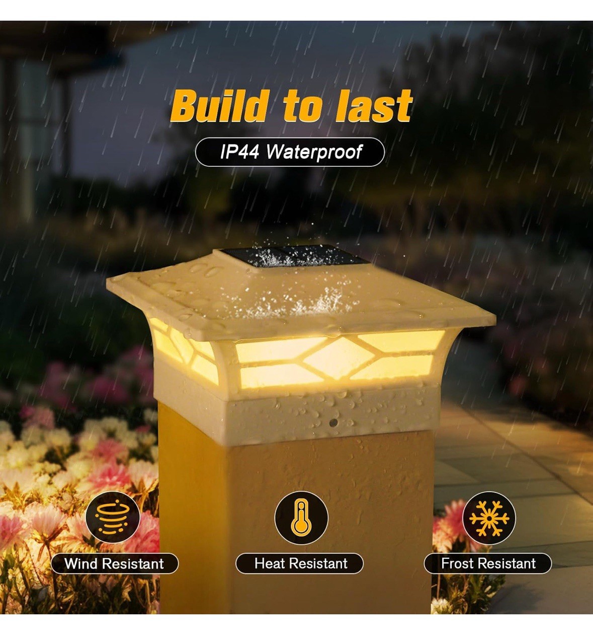 16 4×4 Solar Fence Post Cap Lights Vinyl Fence, Outdoor Deck Lights – Warm/Cool