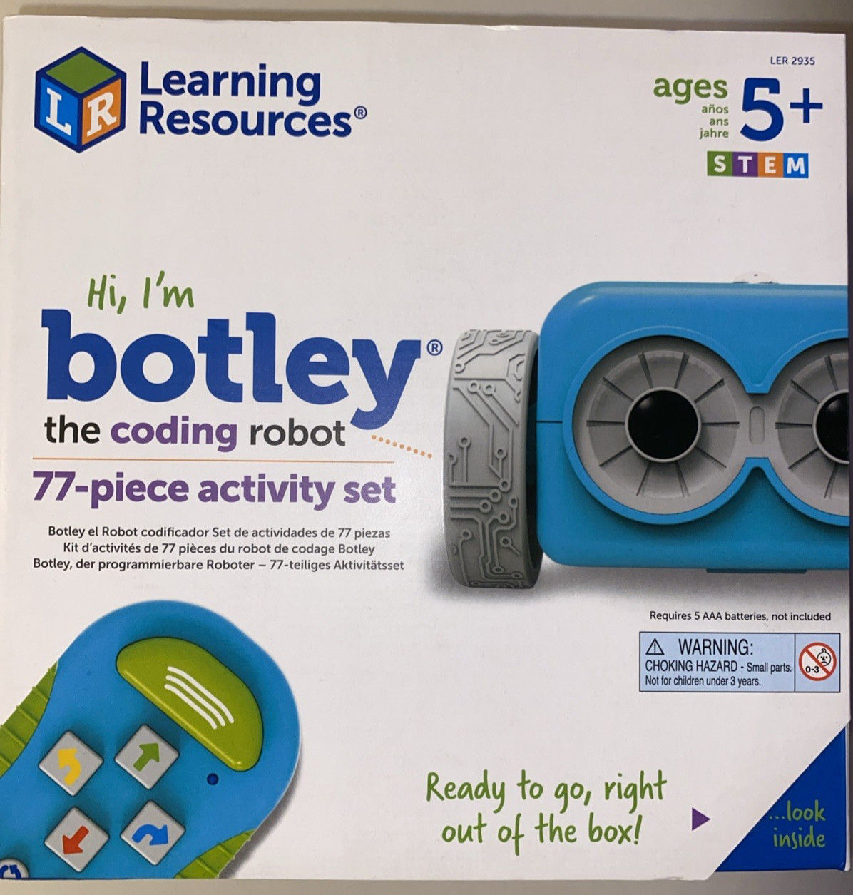 NEW Learning Resources LER2935 Botley The Coding Robot Activity Set 77 Pieces