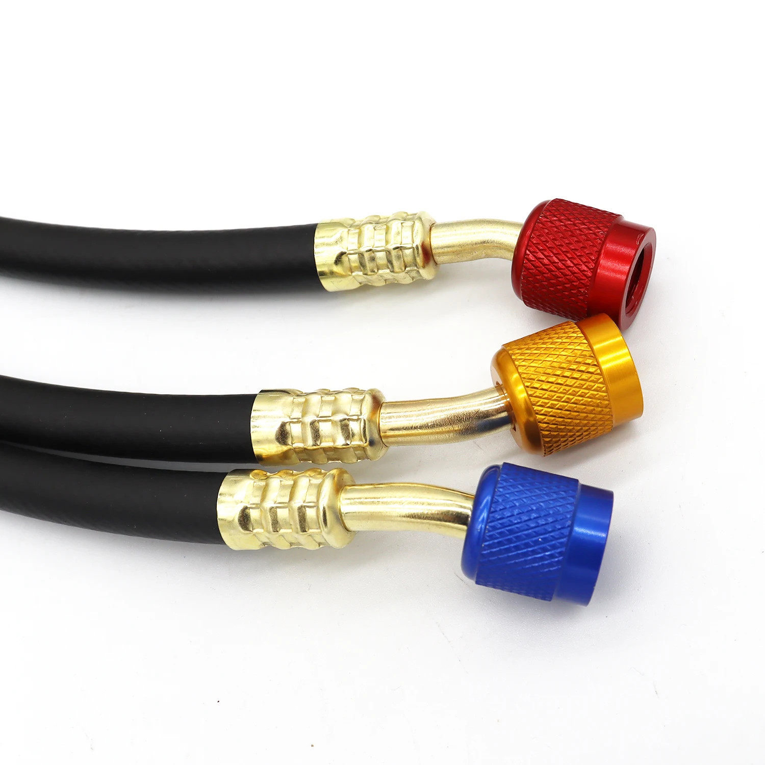AC Charging Hose Tube Kit Hose Low Loss Fittings for R134A R12 R22 Refrigerant