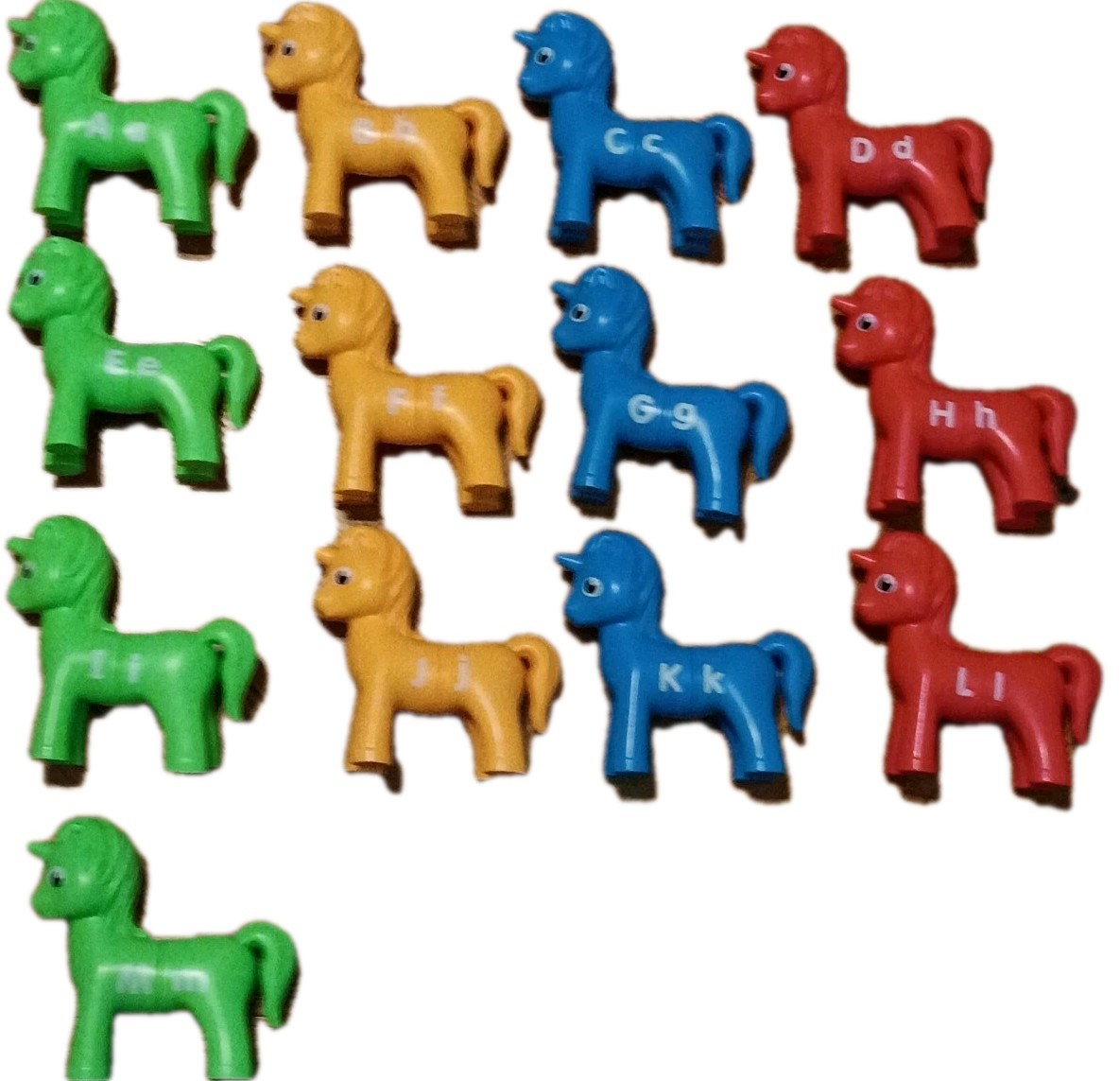 Coogam Unicorn Upper & Lower Case Letter Matching Game 13pc. 2 Sided Montessori