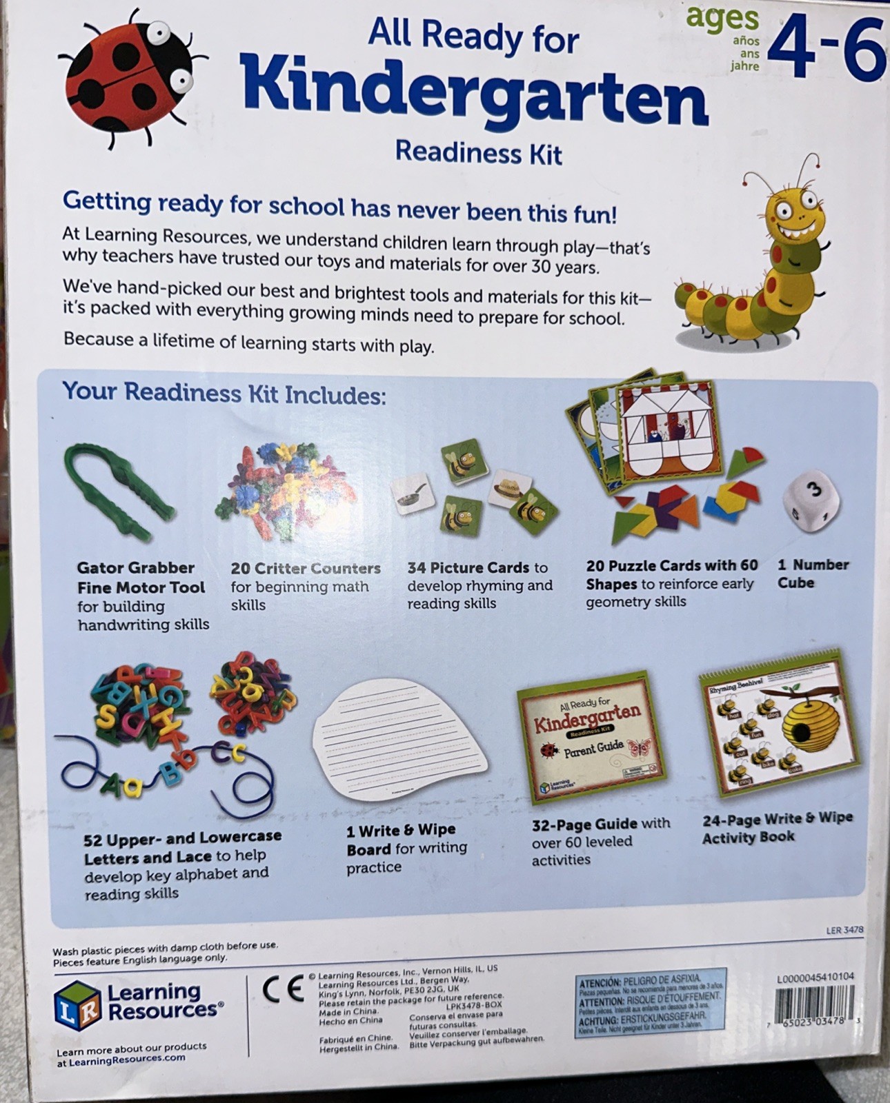 Learning Resources All Ready for Kindergarten Readiness Kit, Ages 4-6