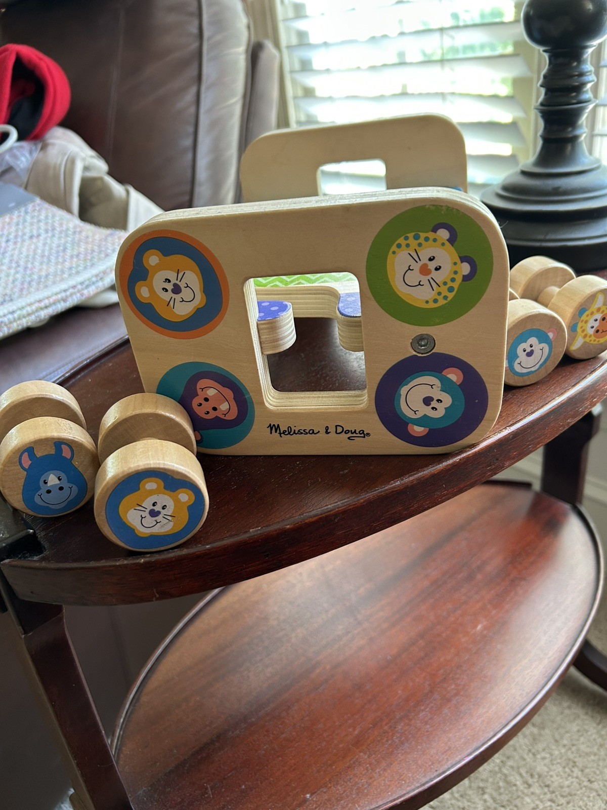 Wooden Safari Zig-Zag Tower With 4 Rolling Pieces – Melissa & Doug Fun!