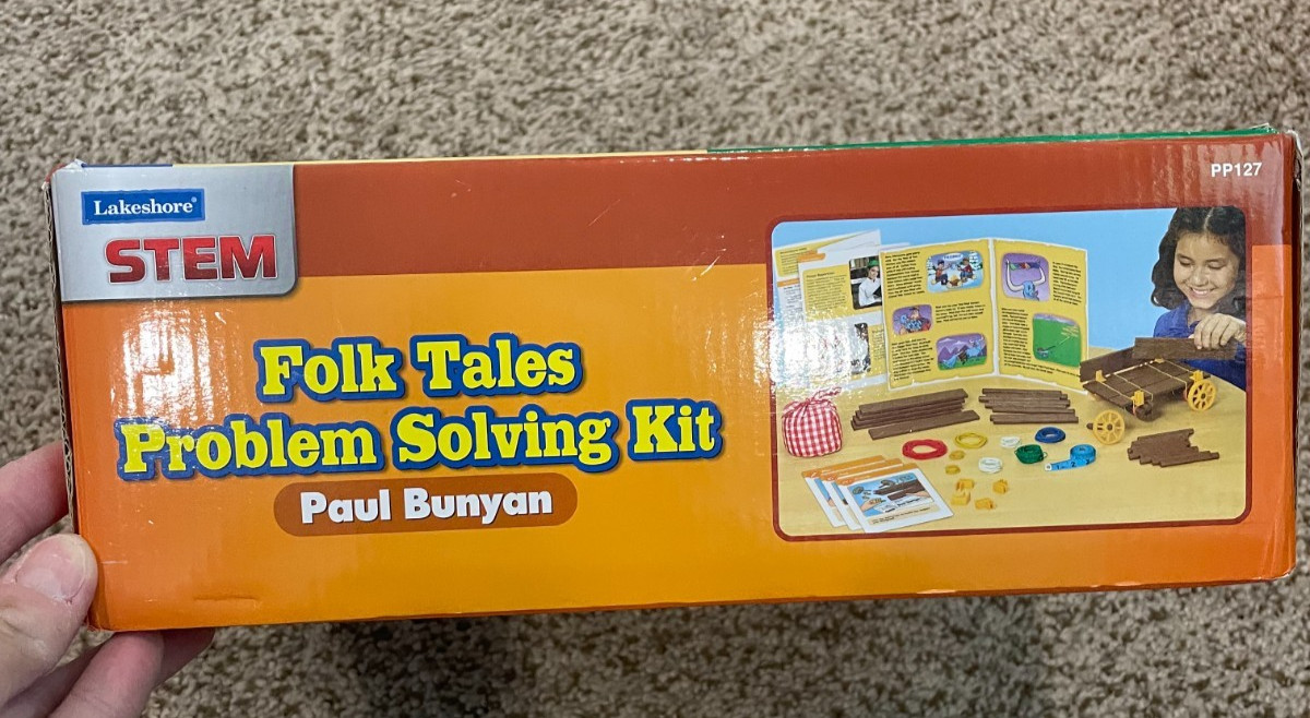 Lakeshore Paul Bunyan Folk Tales Problem Solving STEM Kit Grades 2-3, EUC, Build
