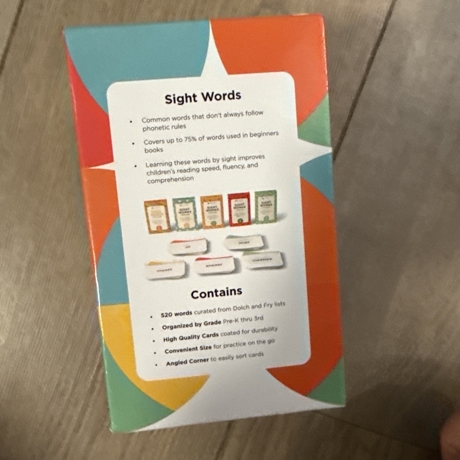 Think Tank Scholar 520 Sight Words Flash Cards PreK to Gr 3