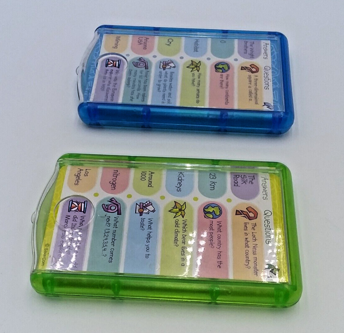 Quizzical Cards With Deck Holder Greenbrier International Lot of 2 Blue & Green
