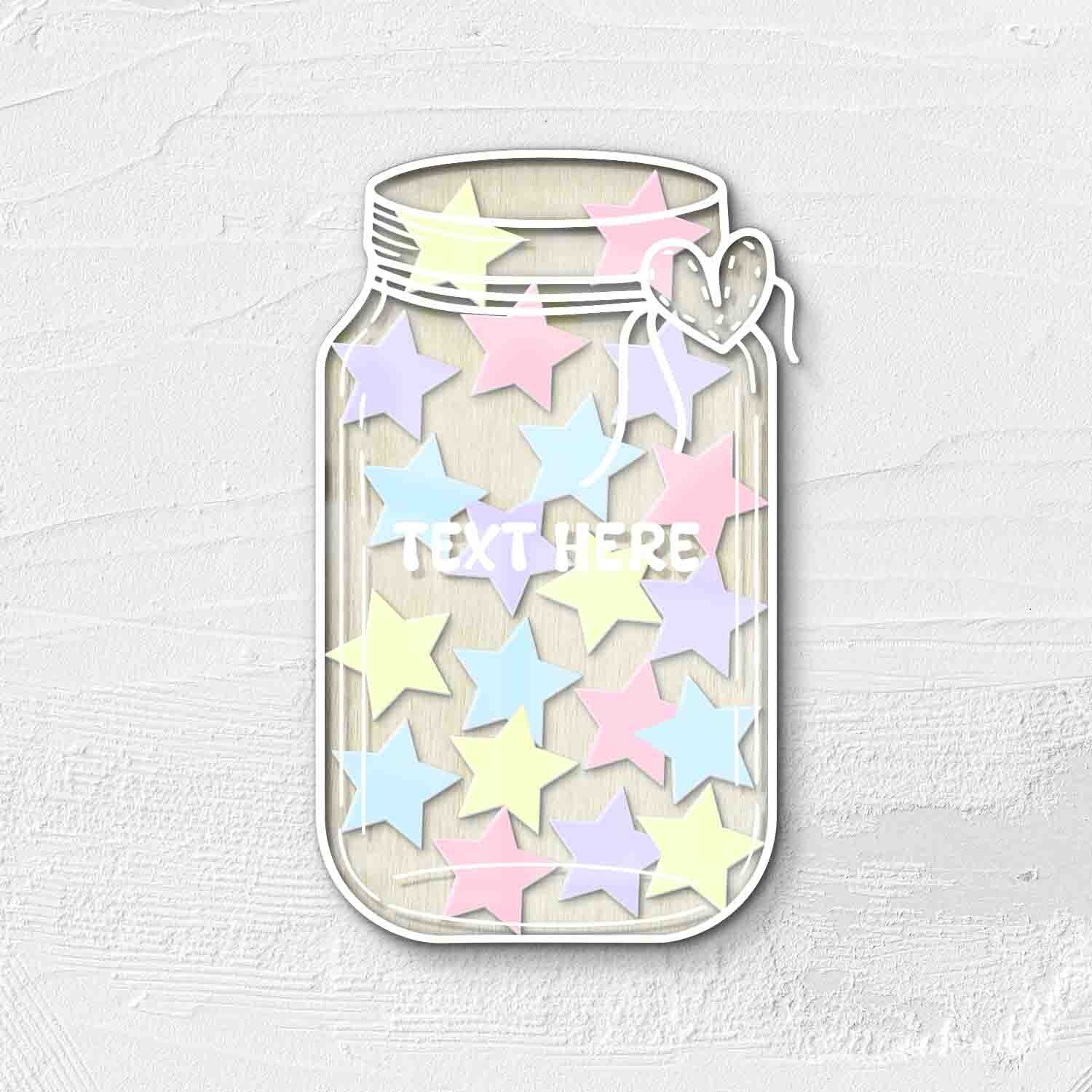 Customized Star Reward Jar, Magnetic Classroom Teacher Gift, Smile Reward Jar,