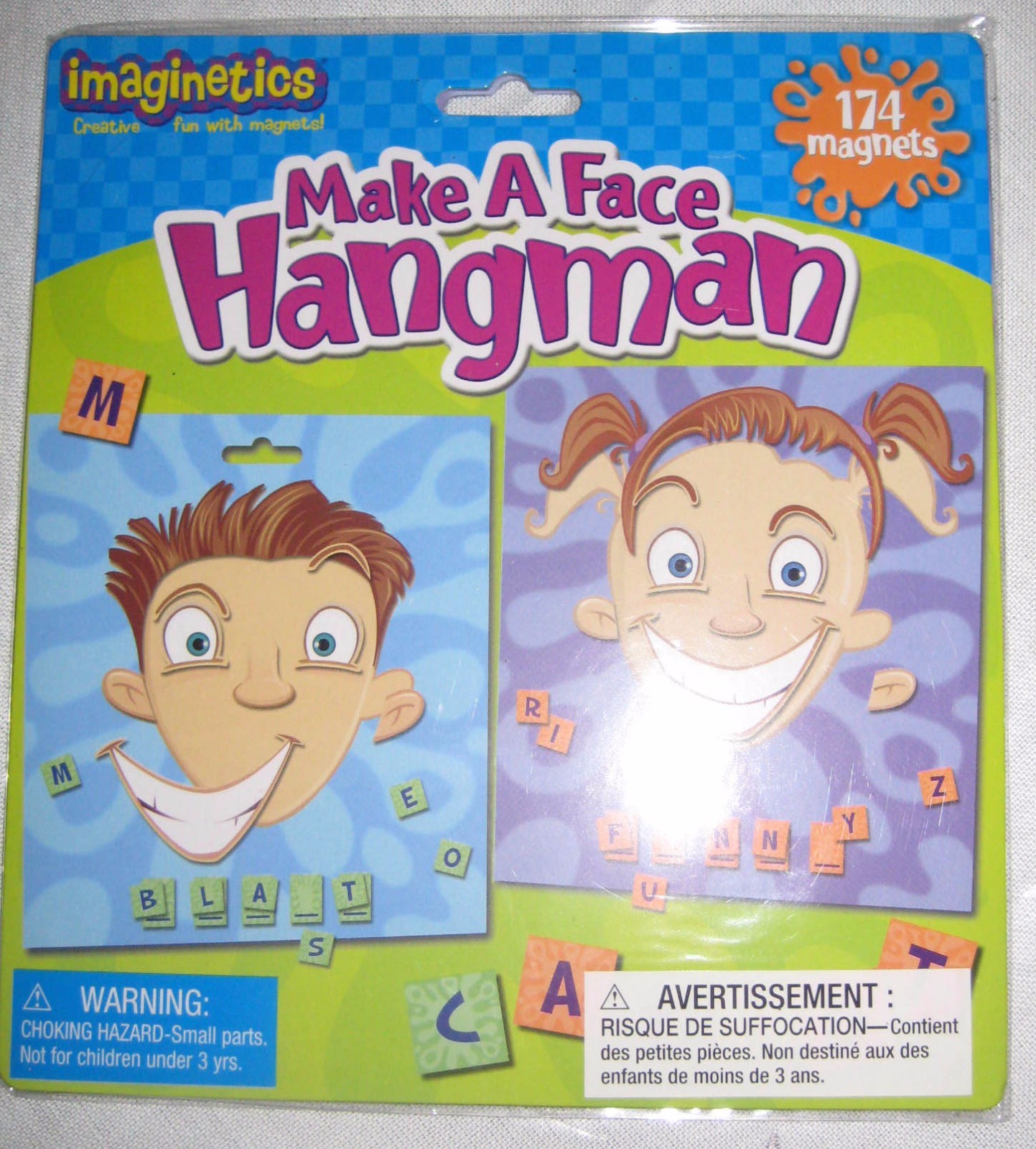 Imaginetics Travel Make A Face Hangman 174 Magnets NEW