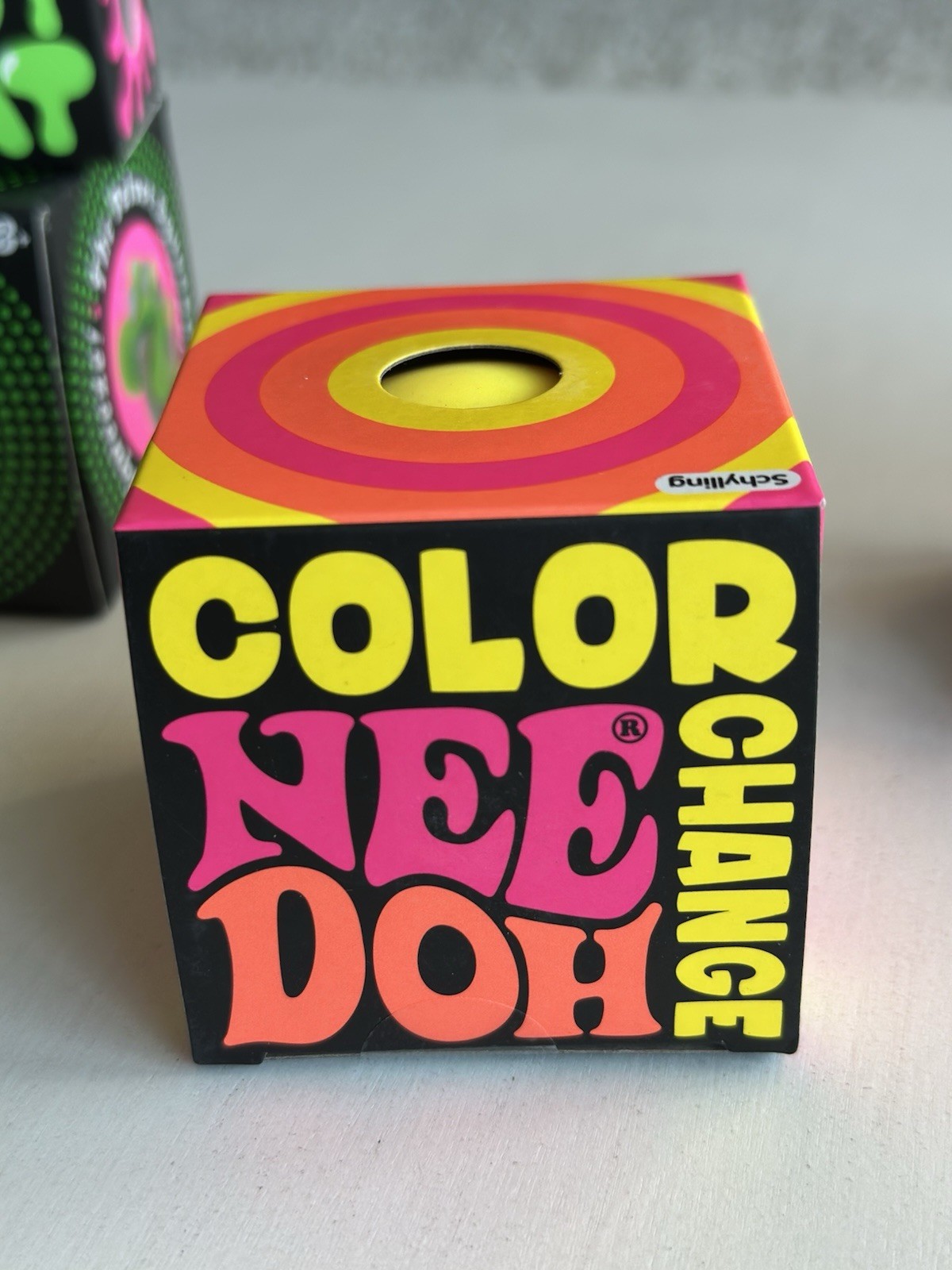 Rare NeeDoh Squishy Lot of 4 Authentic Color Change Fuzz Ball Nice Cube Splat
