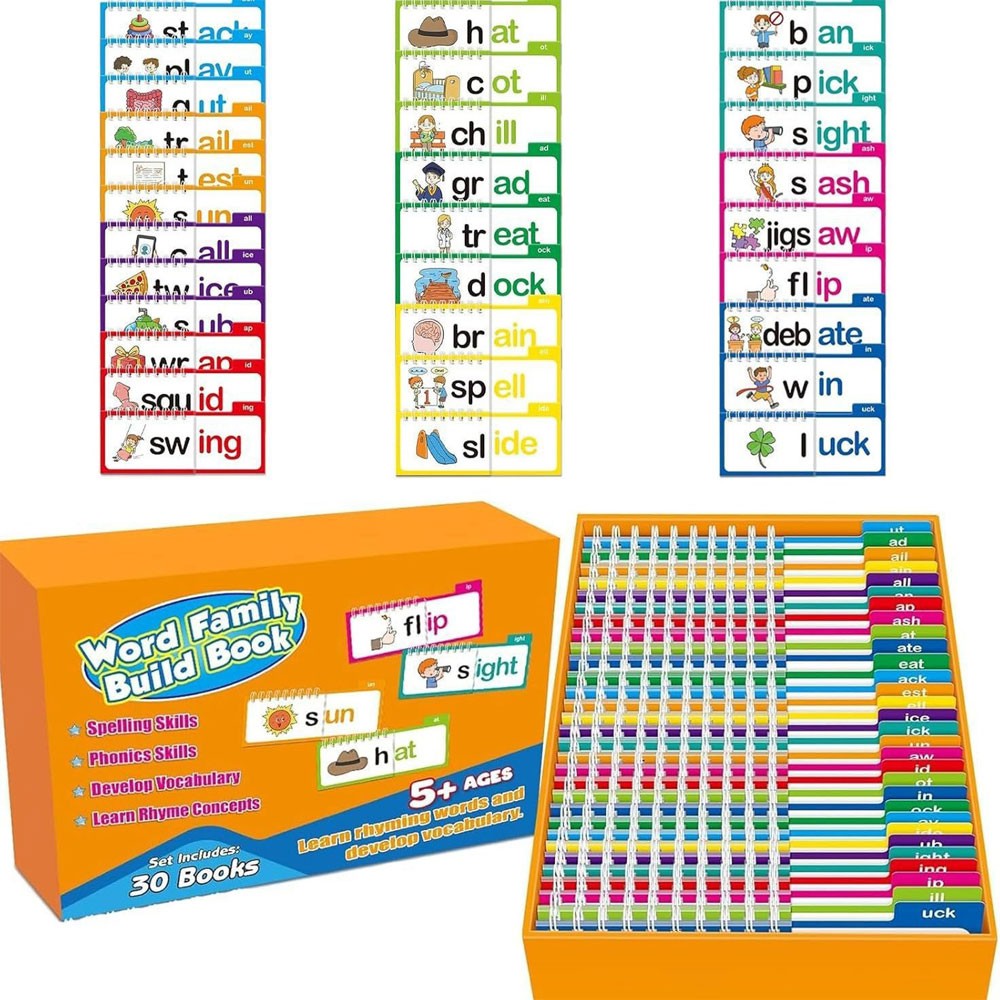 Reading Flip Book 30 Read and Rhyme Flip Book Flash Cards ABC Vocabulary CardsOY