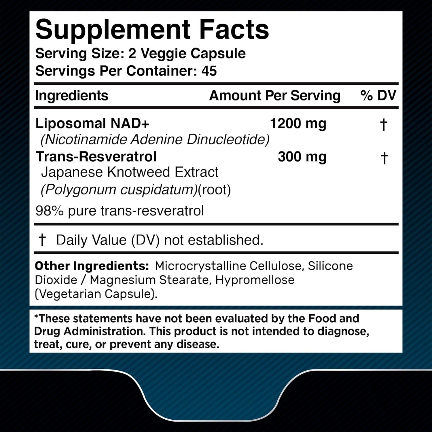 NAD Supplement, 1500mg – Liposomal NAD+ Supplement with Resveratrol, NAD Plus