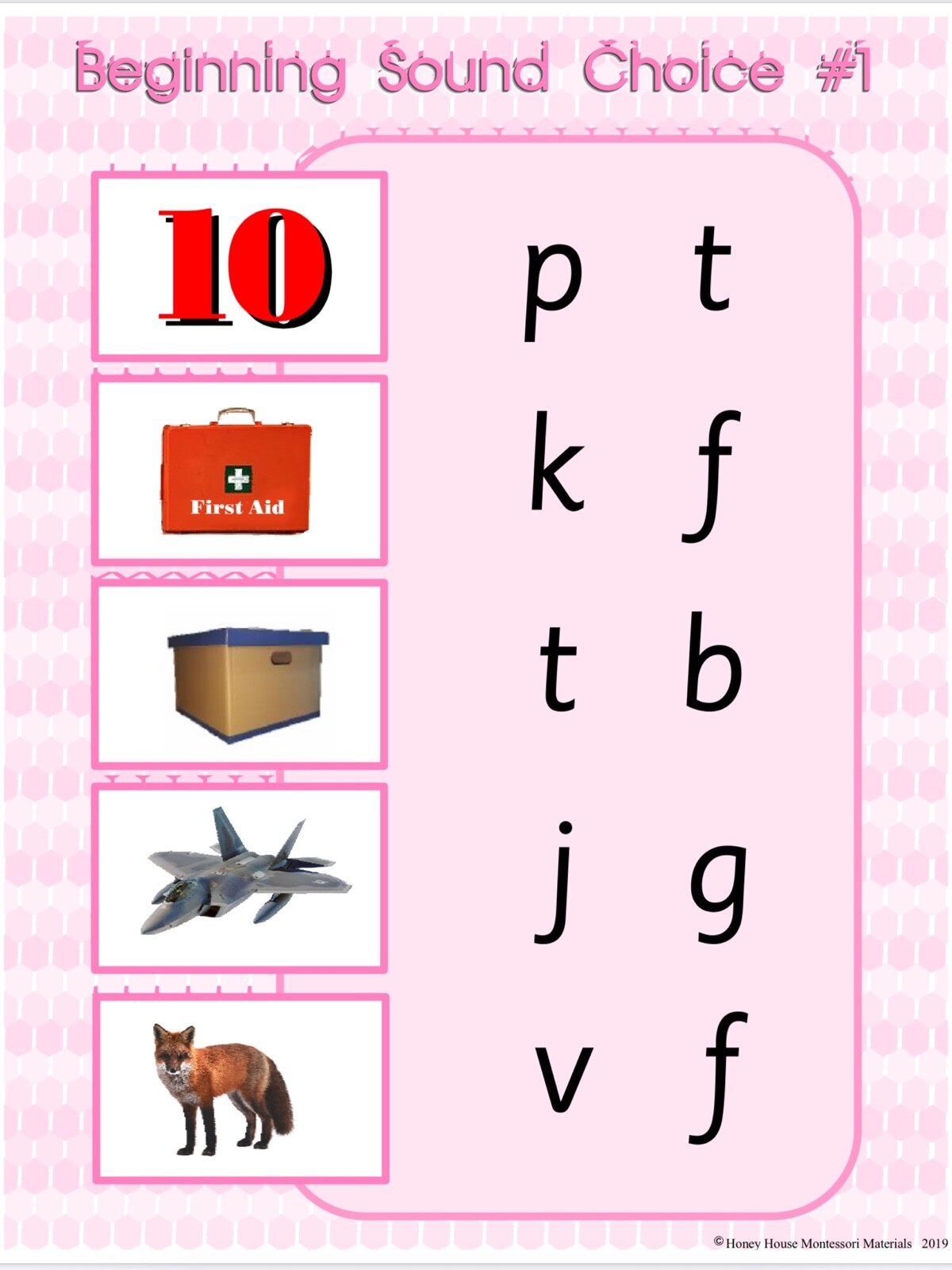 PINK SERIES | Montessori Activity – Beginning Sound Choice |