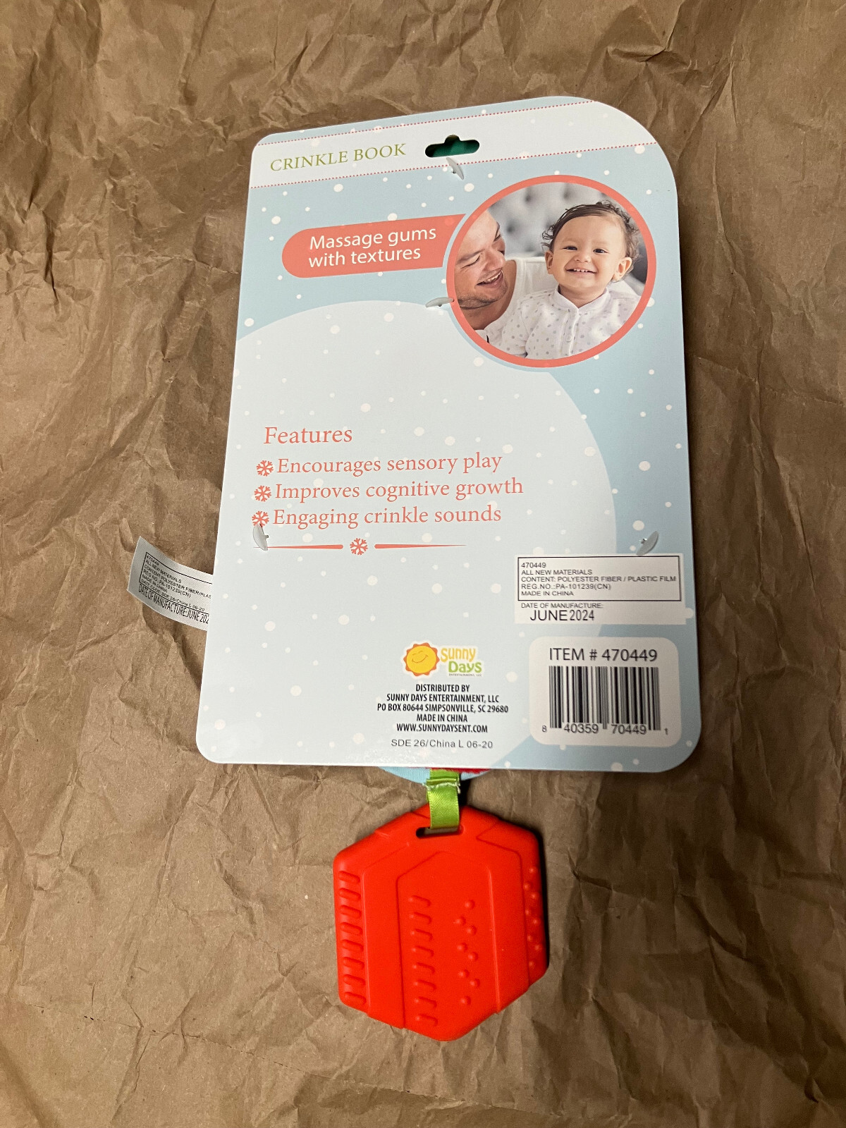 2 pack Sunny Days Christmas Multi Textures Massage Gums Multiple Faces Santa