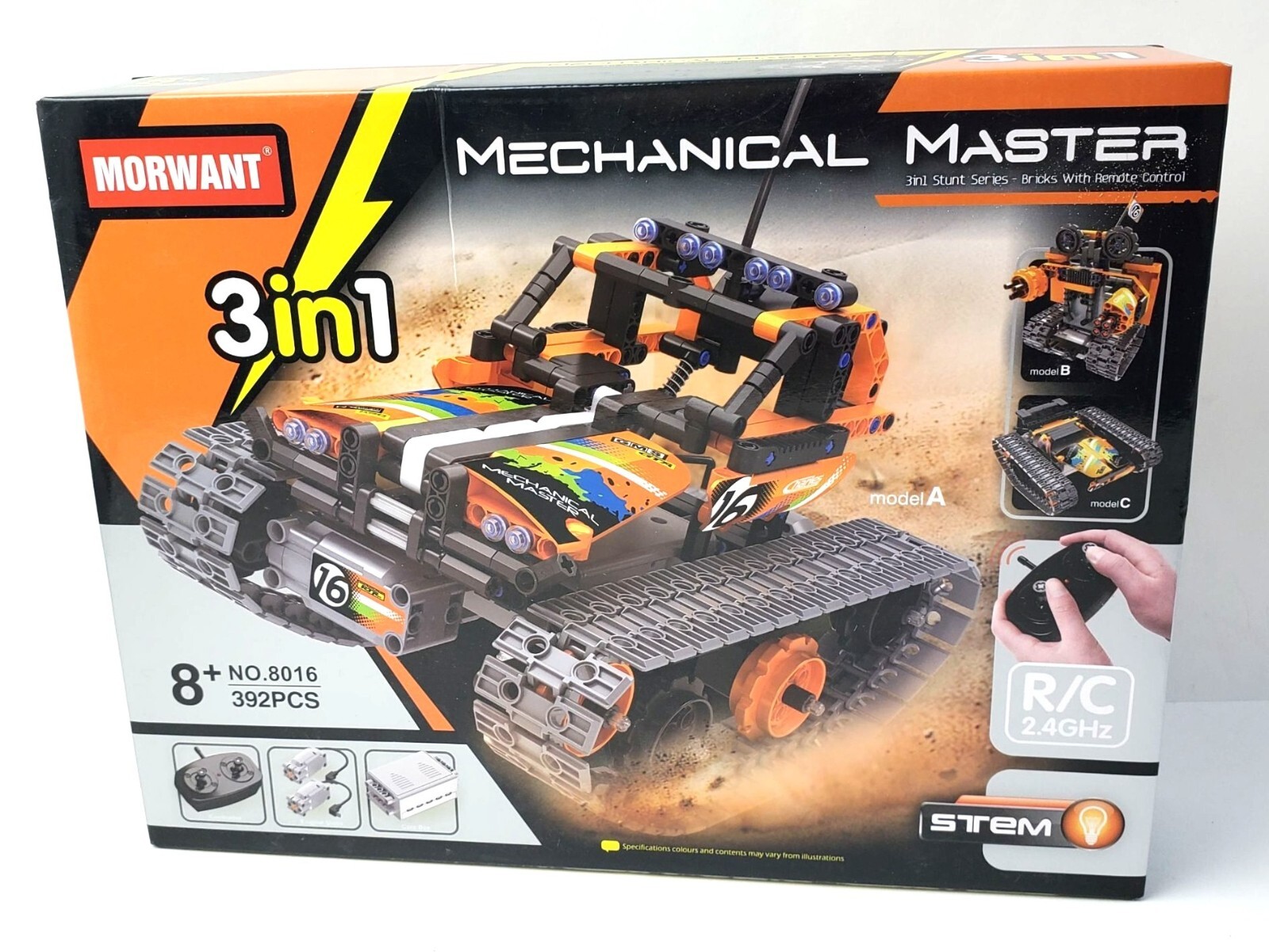 STEM Morwant Mechanical Master R/C 3 in 1 Stunt Series No. 8016 Ages 8+