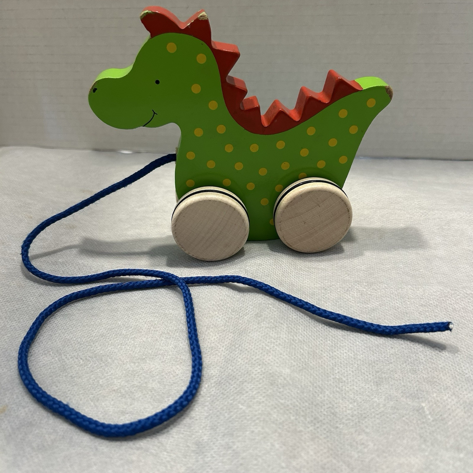 Goki America Dragon Saro Wood Pull Along Toy Tug Motor Skills Walking German