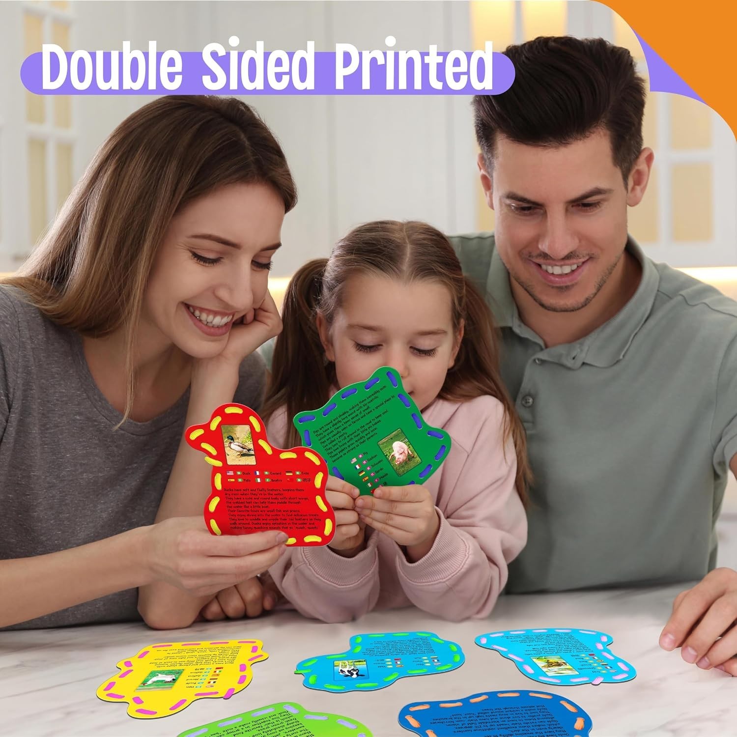 Engaging 9 Pcs Farm Animals Lacing Cards – Develop Skills with Colorful Laces