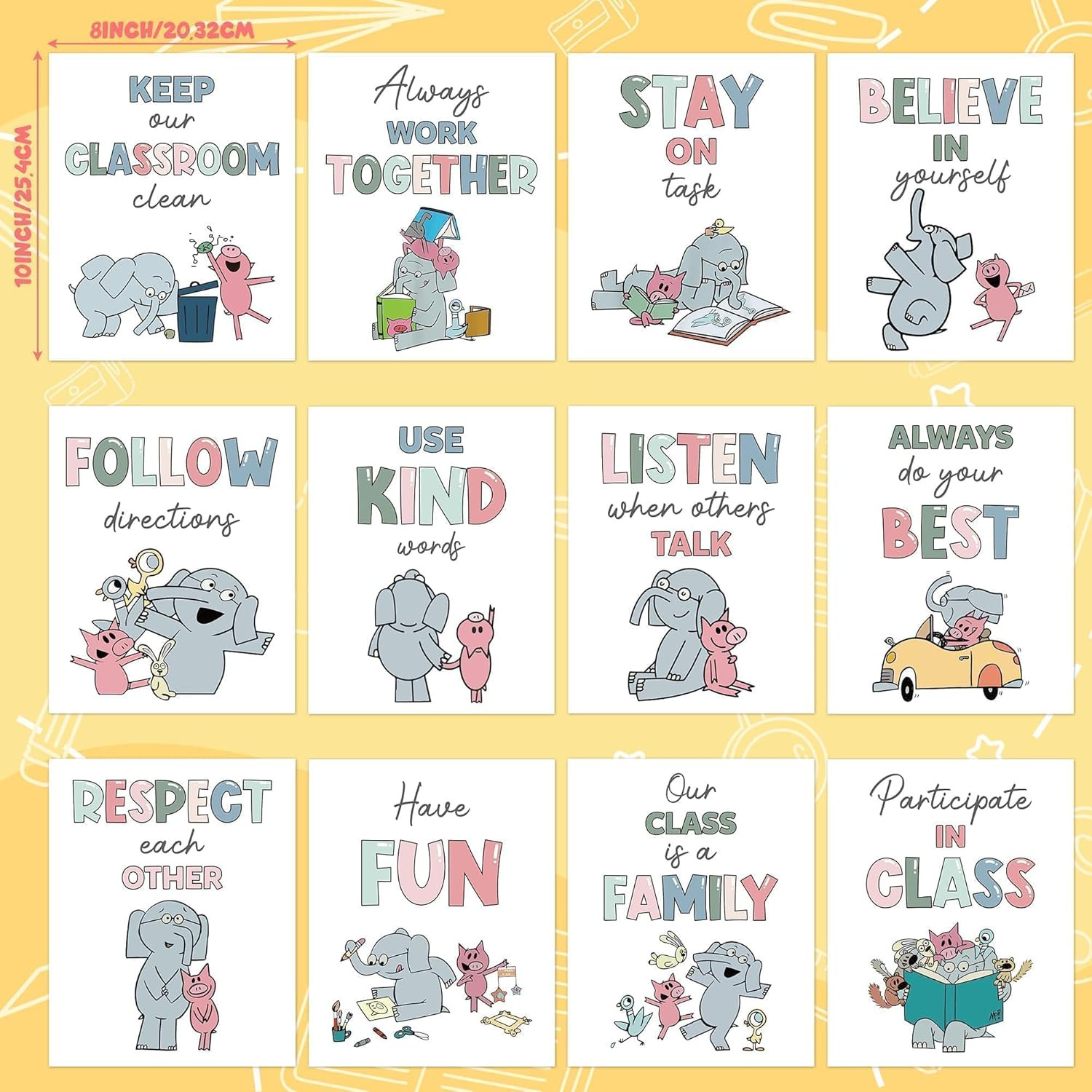 Educational Charts & Posters for Classroom Decor – Back to School 12 Good Habits