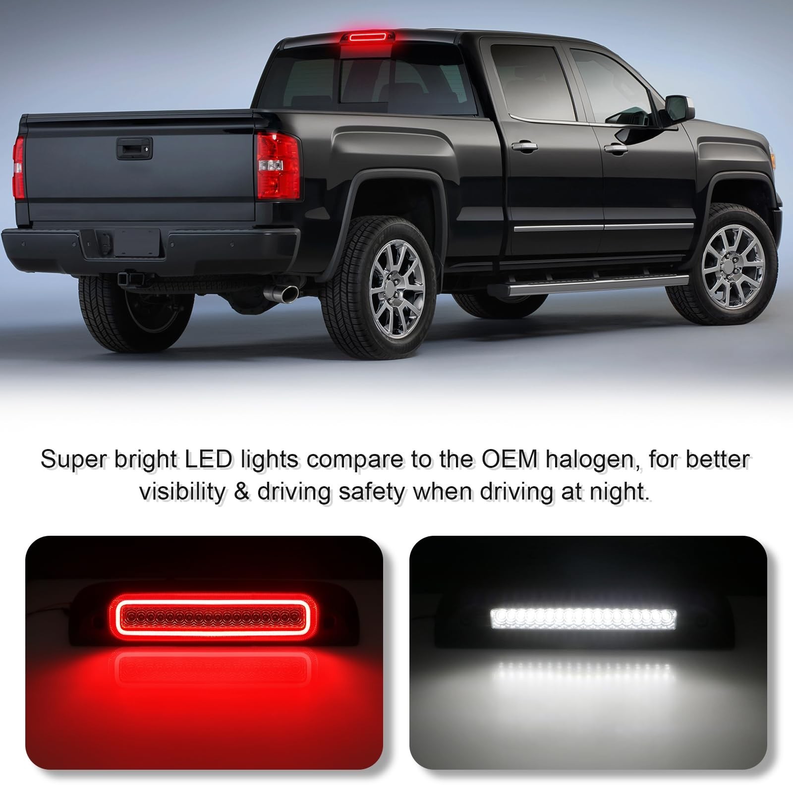LED Third 3rd Brake Light Replacement for 2014-2019 Silverado Sierra 1500 250…