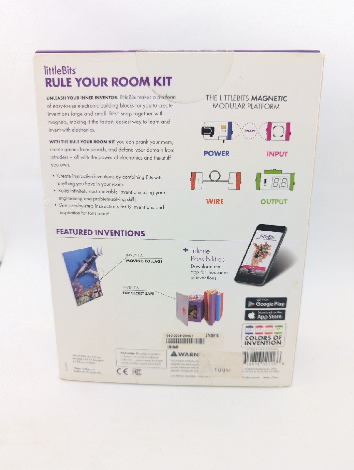 LittleBits RULE YOUR ROOM KIT Education Learning Build Block Open Box Complete
