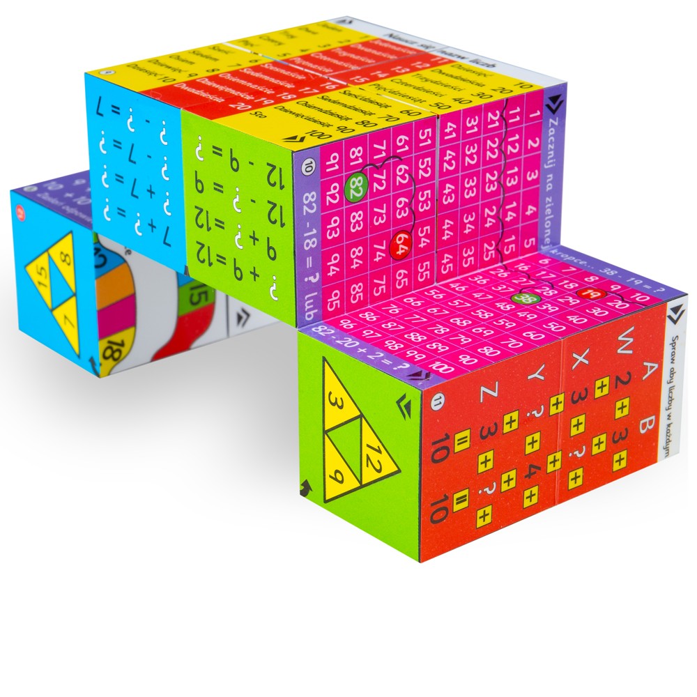 ZooBooKoo Polish Addition and Subtraction Cubebook – Fold-Out Cube