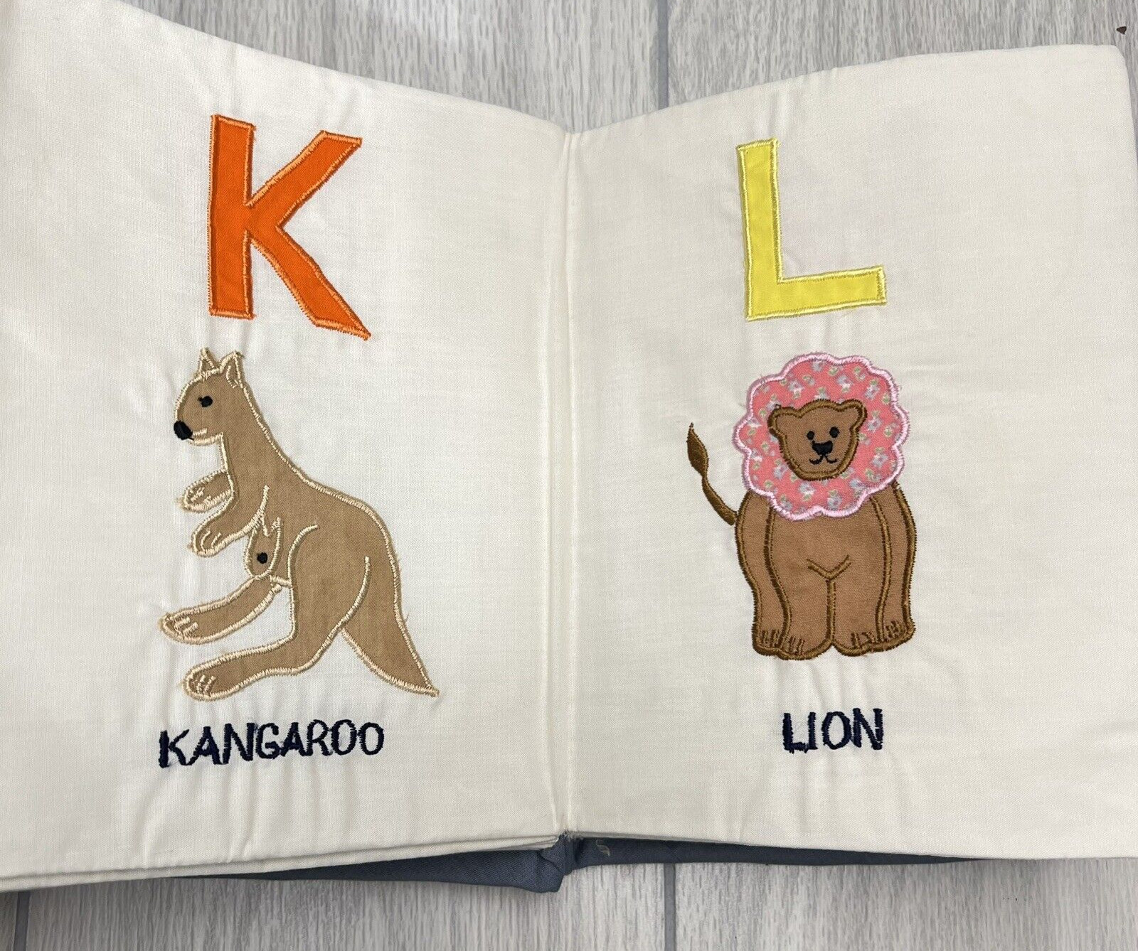 Vintage Alma’s Designs Alphabet Cloth Book Toddler Soft Activity Learning Toy