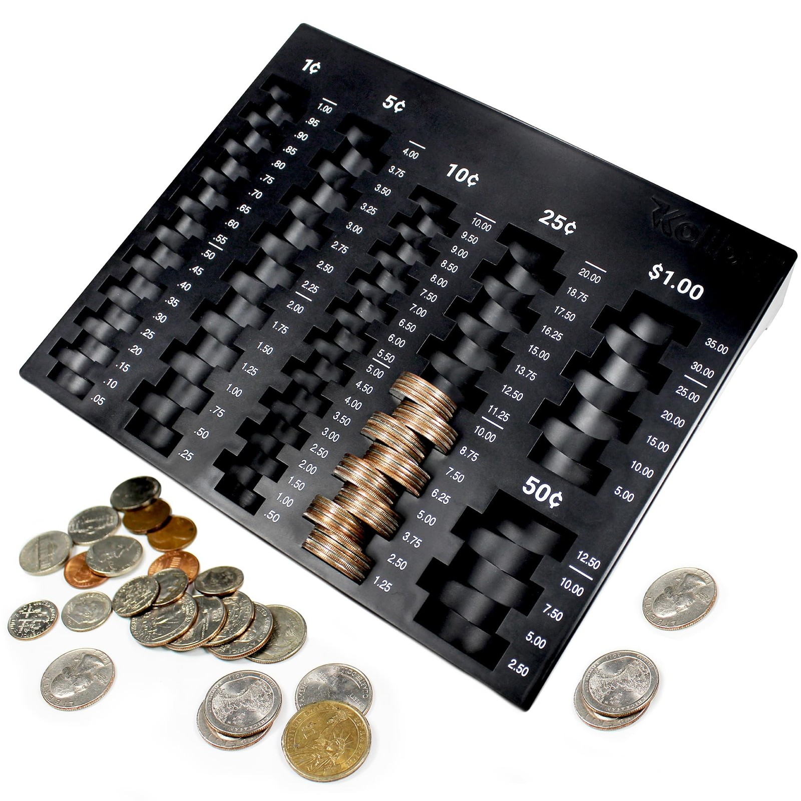 Kolibri Coin Sorting Tray – Bank Teller Change Counter Coin Counting and S